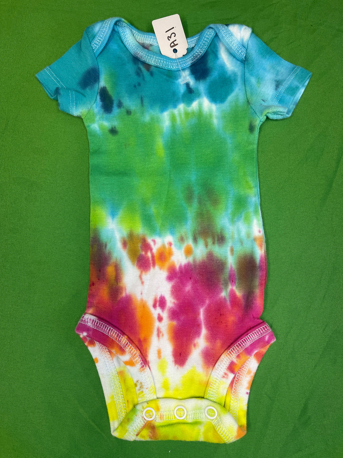 Rainbow Tie-Dye 100% Cotton Bodysuit/Vest Infant Baby Newborn