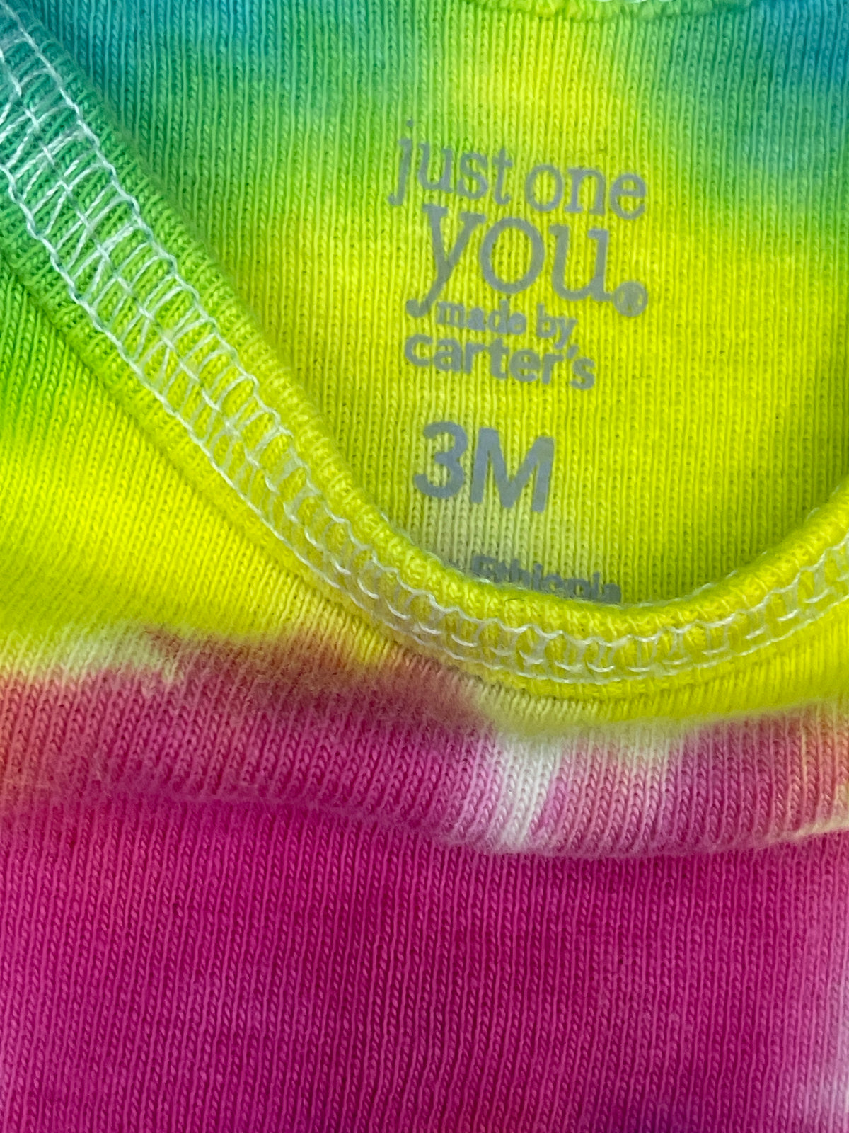 Rainbow Tie-Dye 100% Cotton Bodysuit/Vest Infant Baby 3 Months