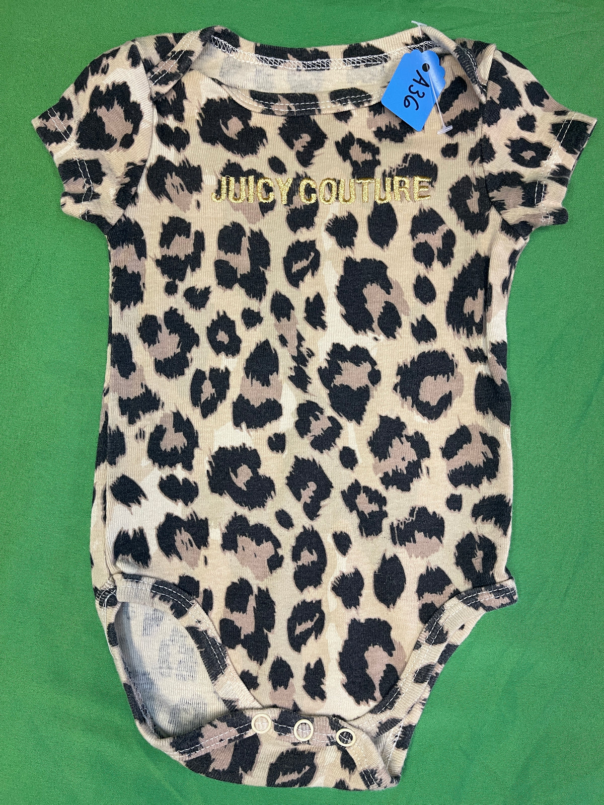 Juicy Couture Leopard Print Bodysuit/Vest Infant Baby 3-6 Months