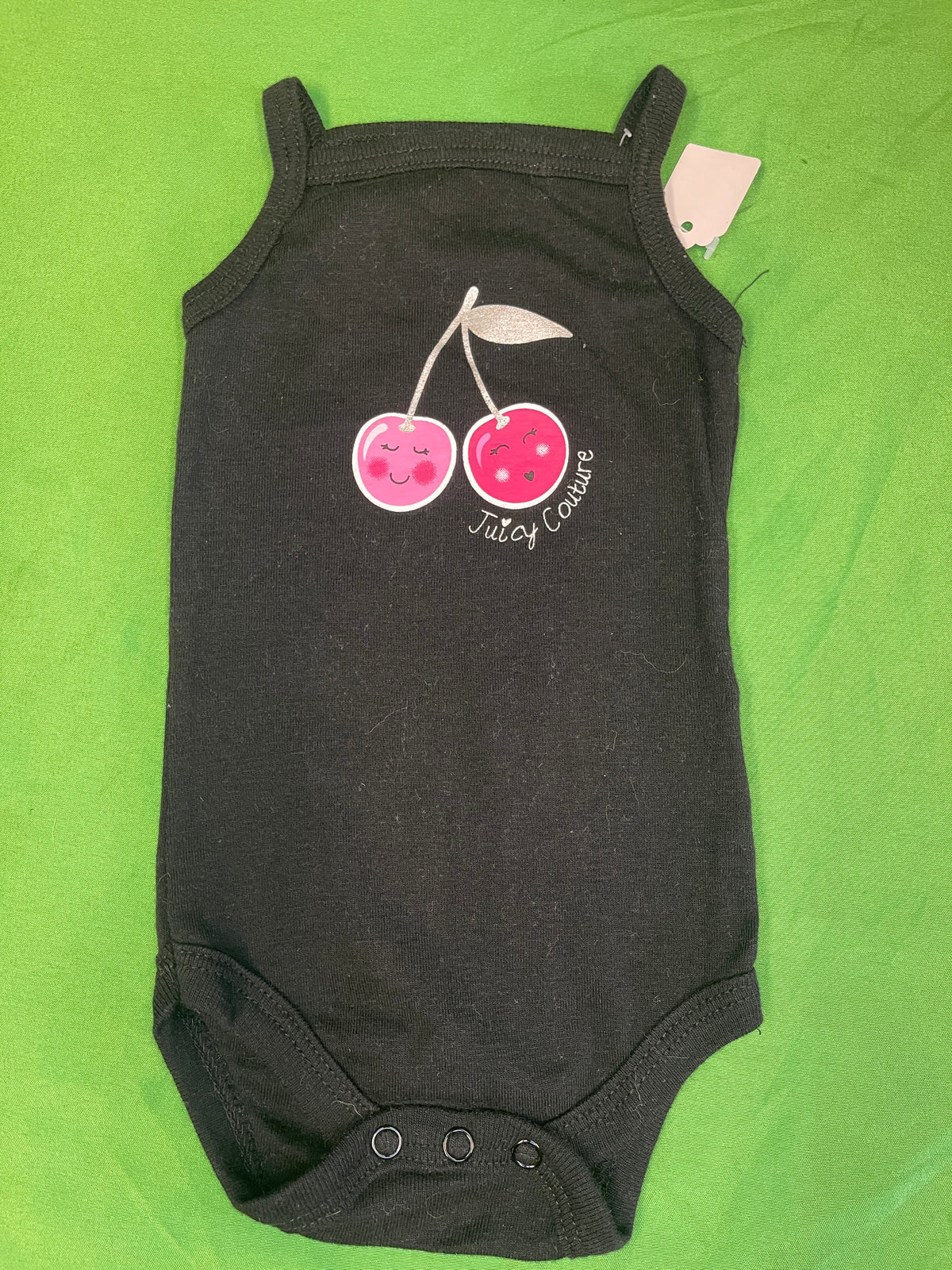 Juicy Couture Sparkly Cherry Sleeveless Girls' Bodysuit/Vest Infant Baby 0-3 Months
