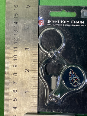 NFL Tennessee Titans 3-in-1 Keychain Opener Nail Clippers NWT