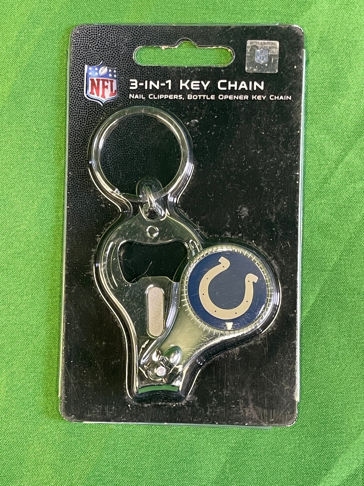 NFL Indianapolis Colts 3-in-1 Keychain Opener Nail Clippers NWT