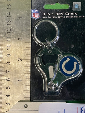NFL Indianapolis Colts 3-in-1 Keychain Opener Nail Clippers NWT