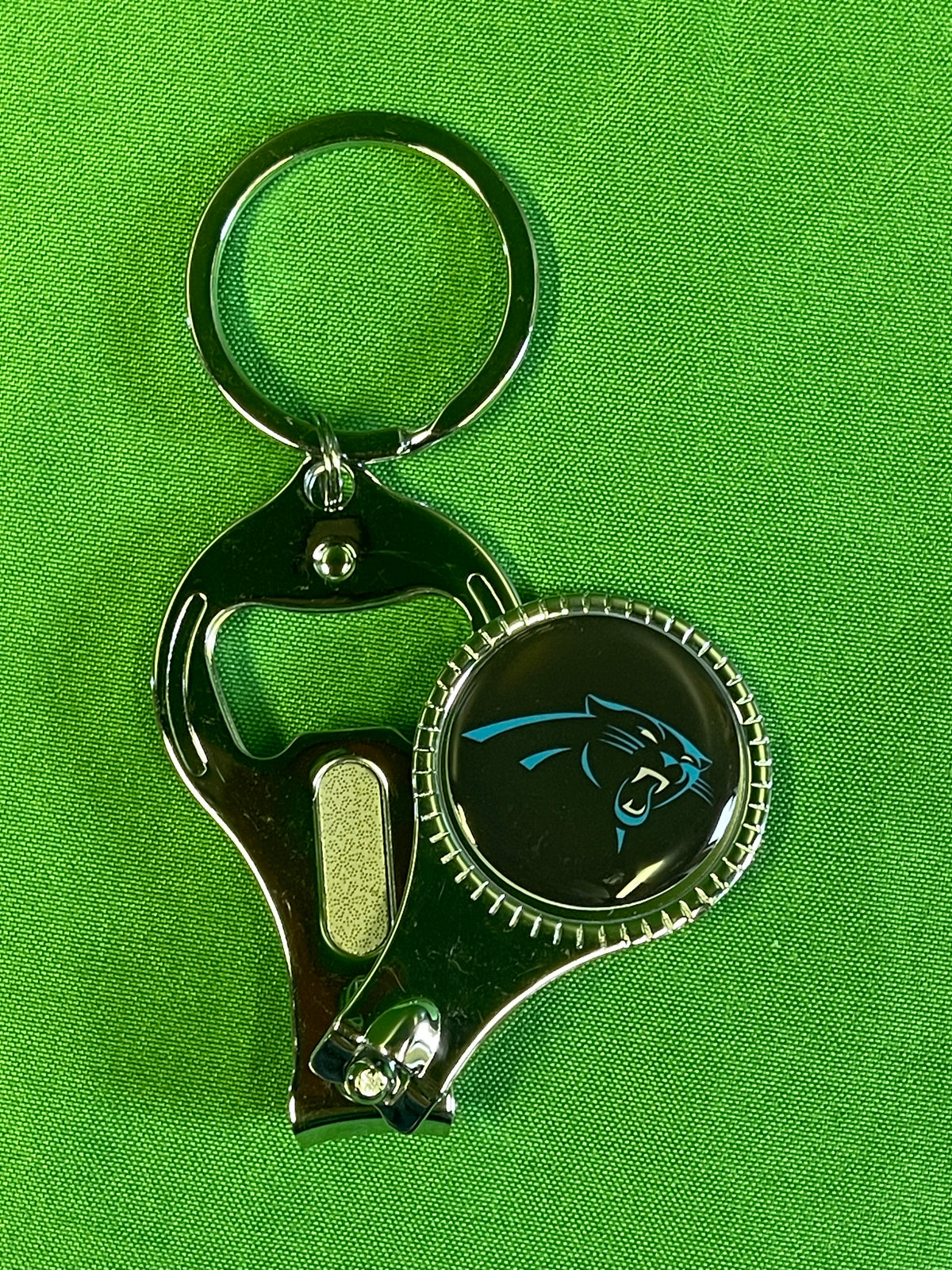 NFL Carolina Panthers 3-in-1 Keychain Opener Nail Clippers NWT