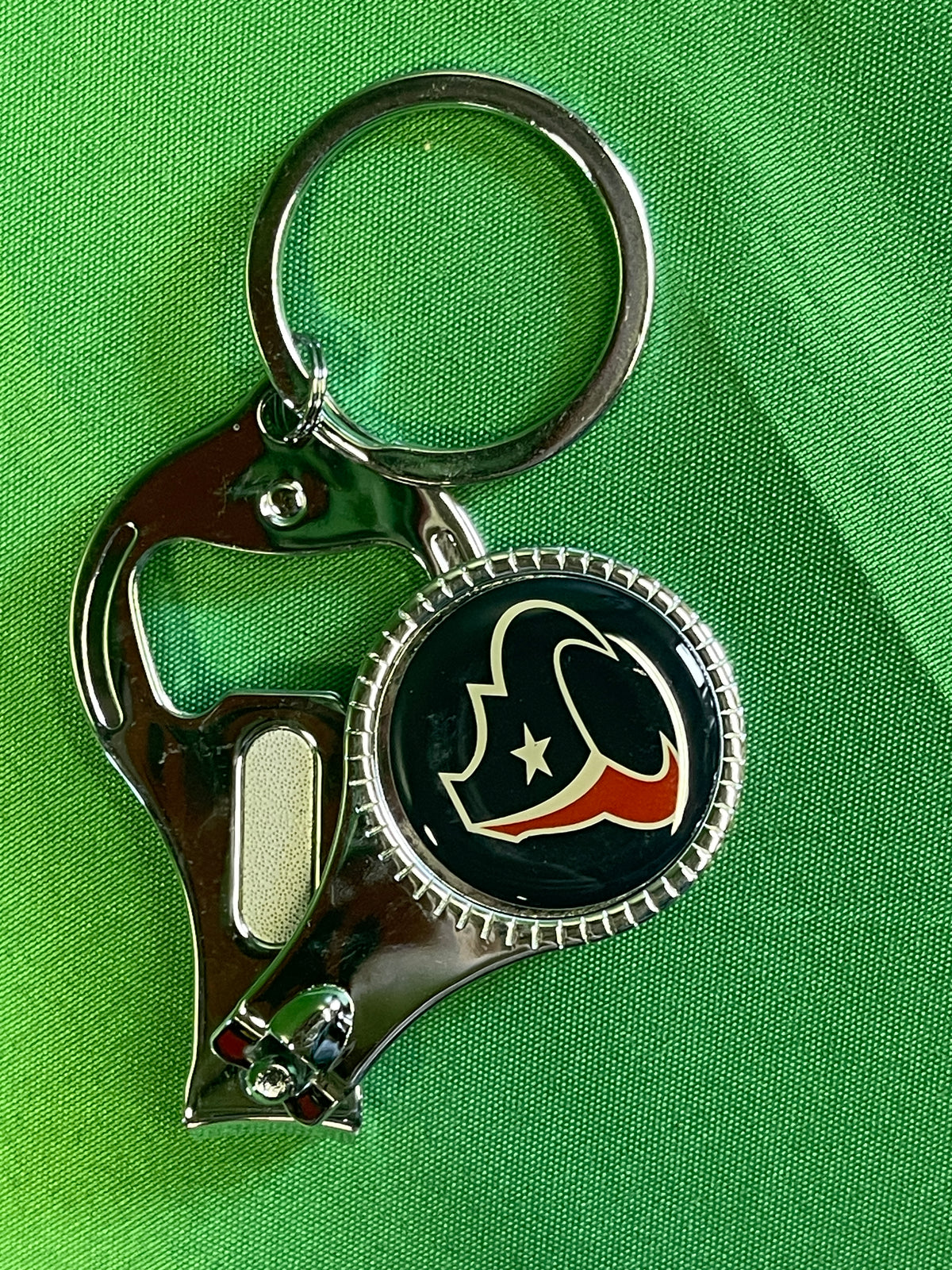 NFL Houston Texans 3-in-1 Keychain Opener Nail Clippers NWT