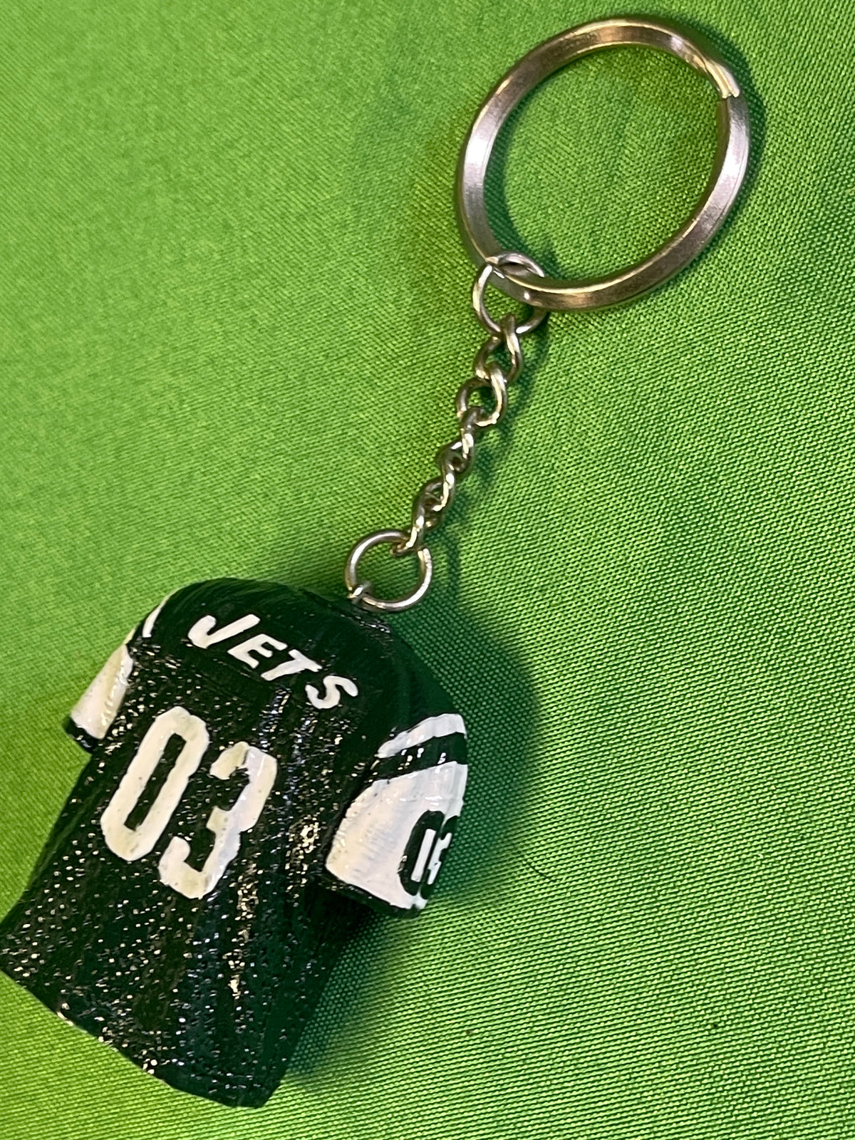 NFL New York Jets 3D Jersey Keychain Key Ring NWT