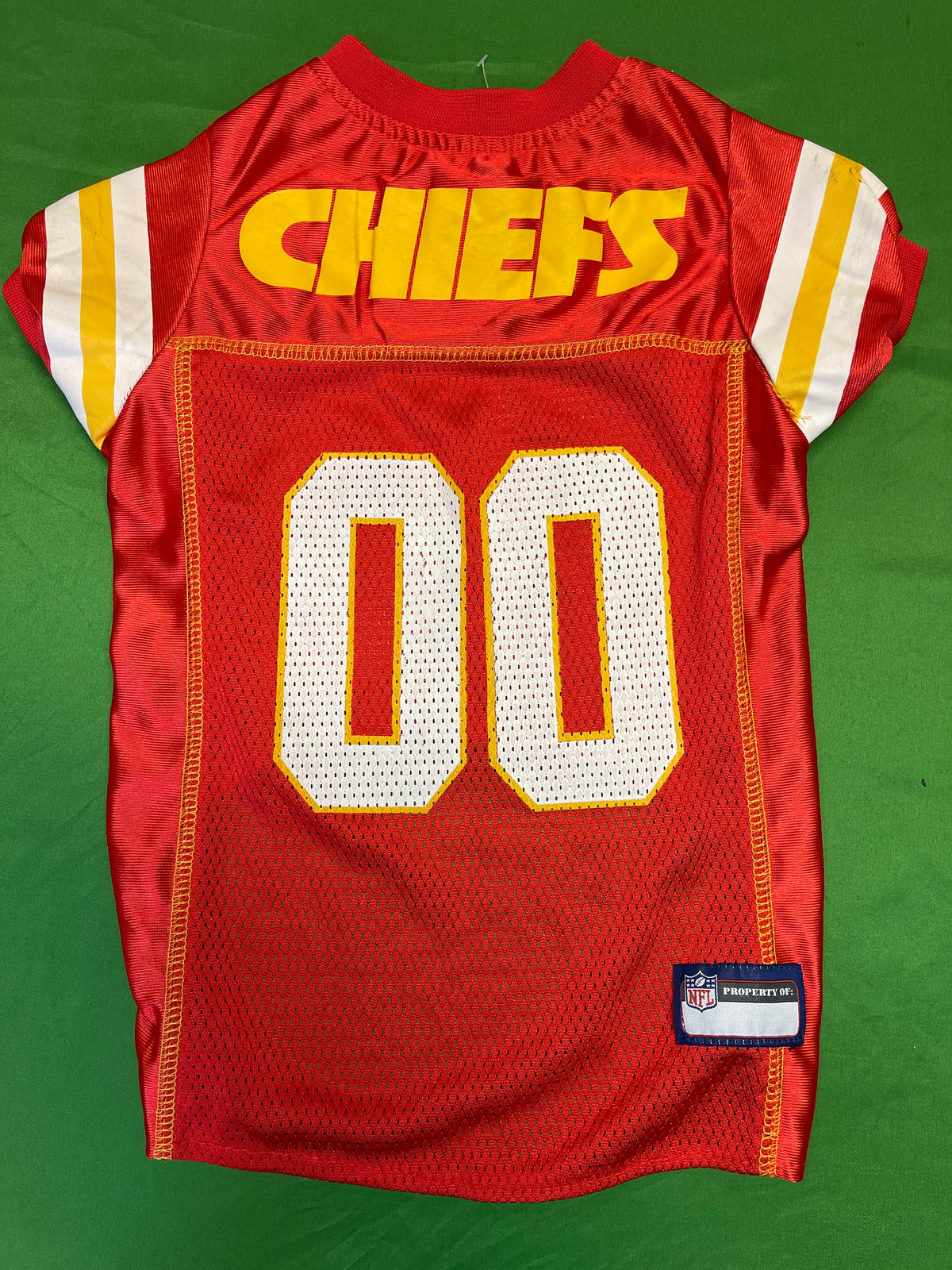 NFL Kansas City Chiefs #00 Red Mesh Dog Jersey Size Large