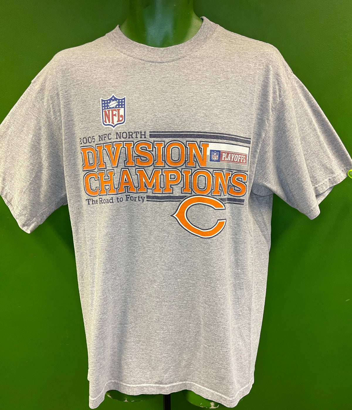 NFL Chicago Bears 2005 NFC North Division Champions T-Shirt Men's Large
