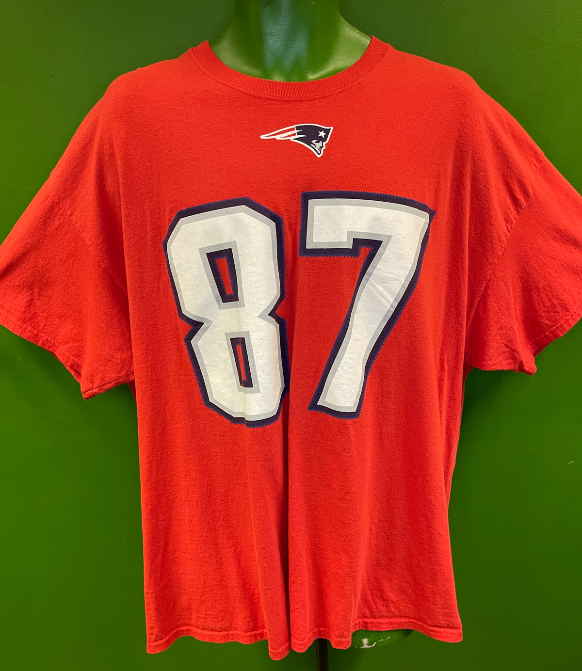 NFL New England Patriots Rob Gronkowski #87 Majestic T-Shirt Men's 2X-Large