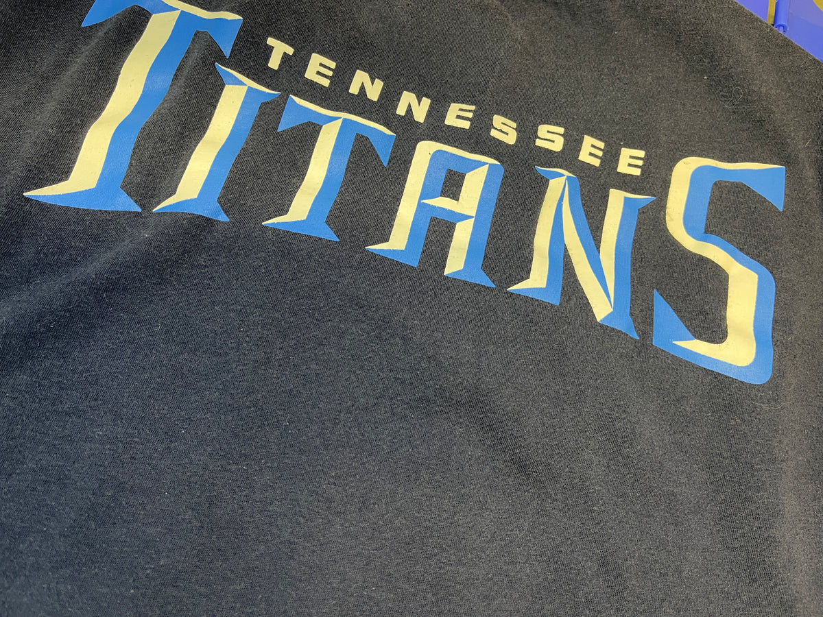 NFL Tennessee Titans Heathered Grey Colourblock T-Shirt Men's X-Large