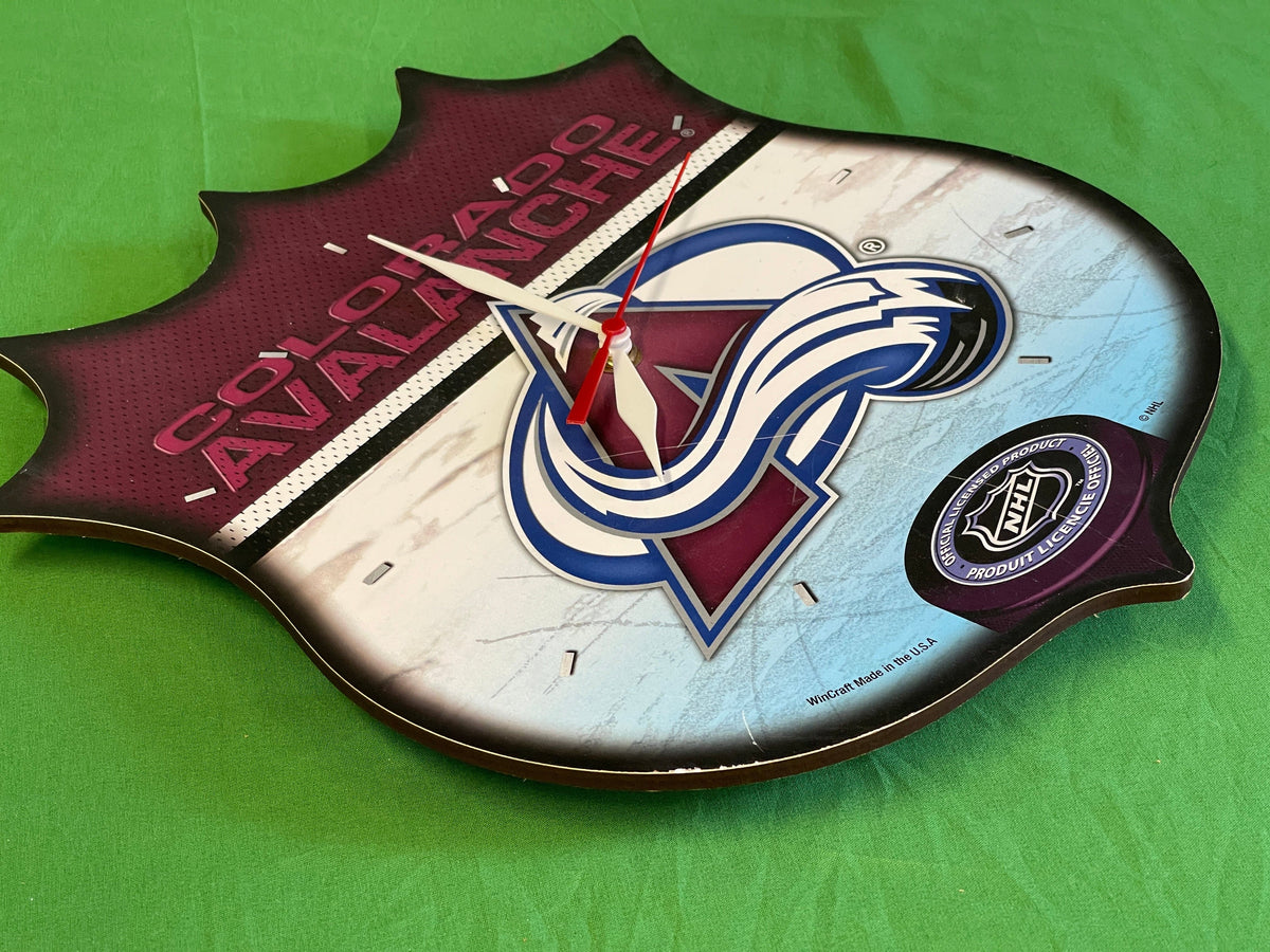 NHL Colorado Avalanche Shield Shaped Wall Clock