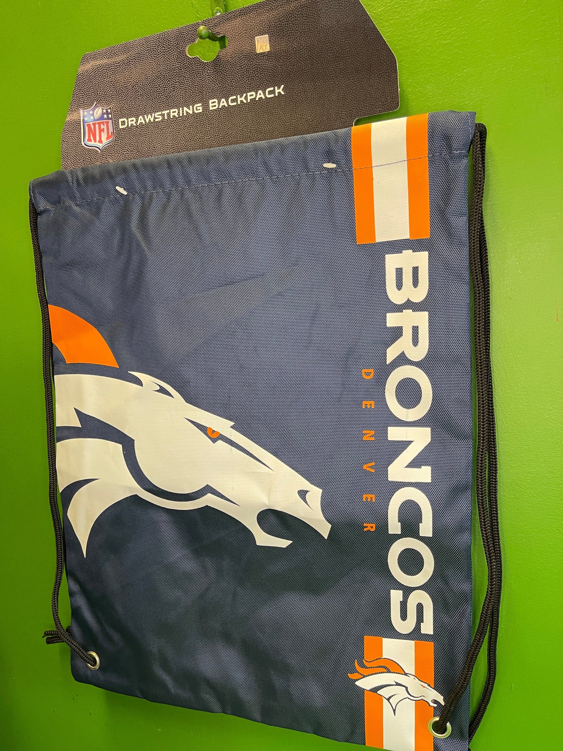 NFL Denver Broncos Bold Drawstring Backpack NWT