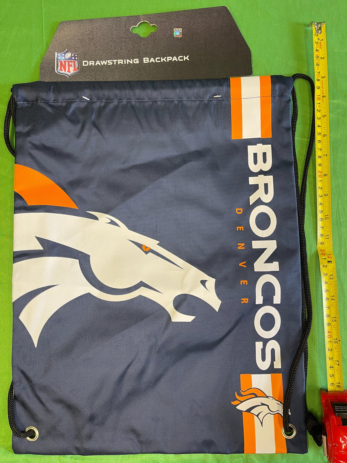 NFL Denver Broncos Bold Drawstring Backpack NWT