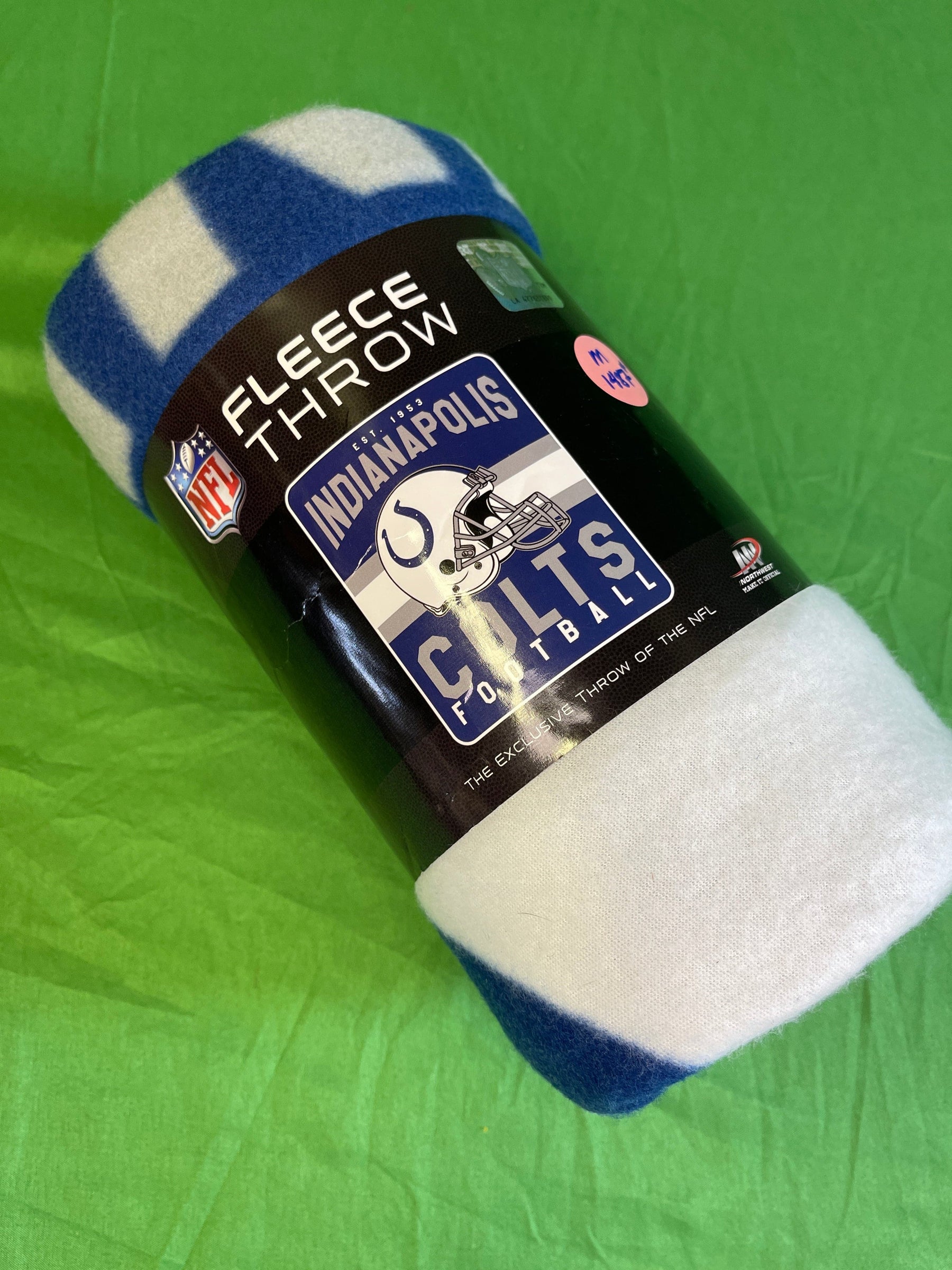 NFL Indianapolis Colts 50" x 60" Cosy Fleece Throw NWT