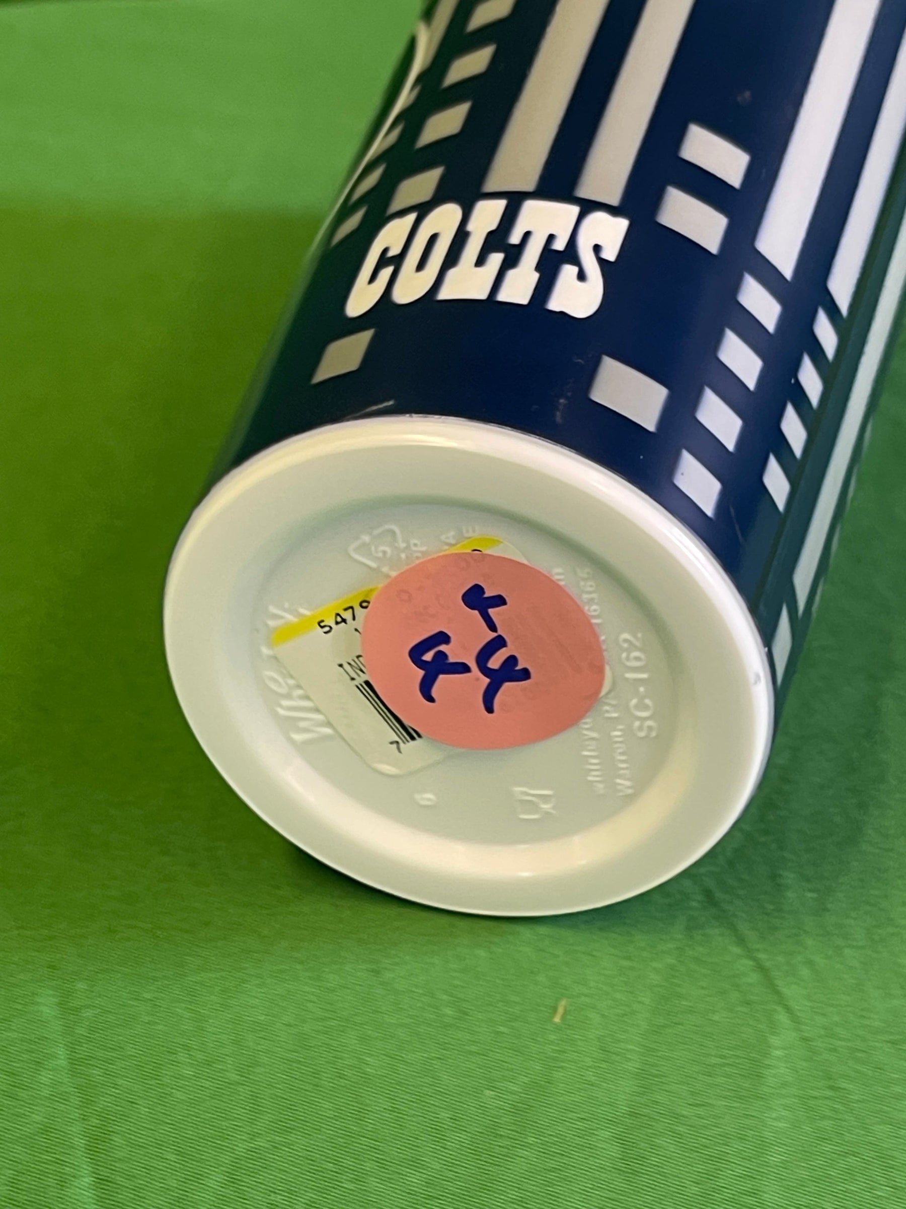 NFL Indianapolis Colts 16 oz Double Wall Plastic Travel Cup NWT