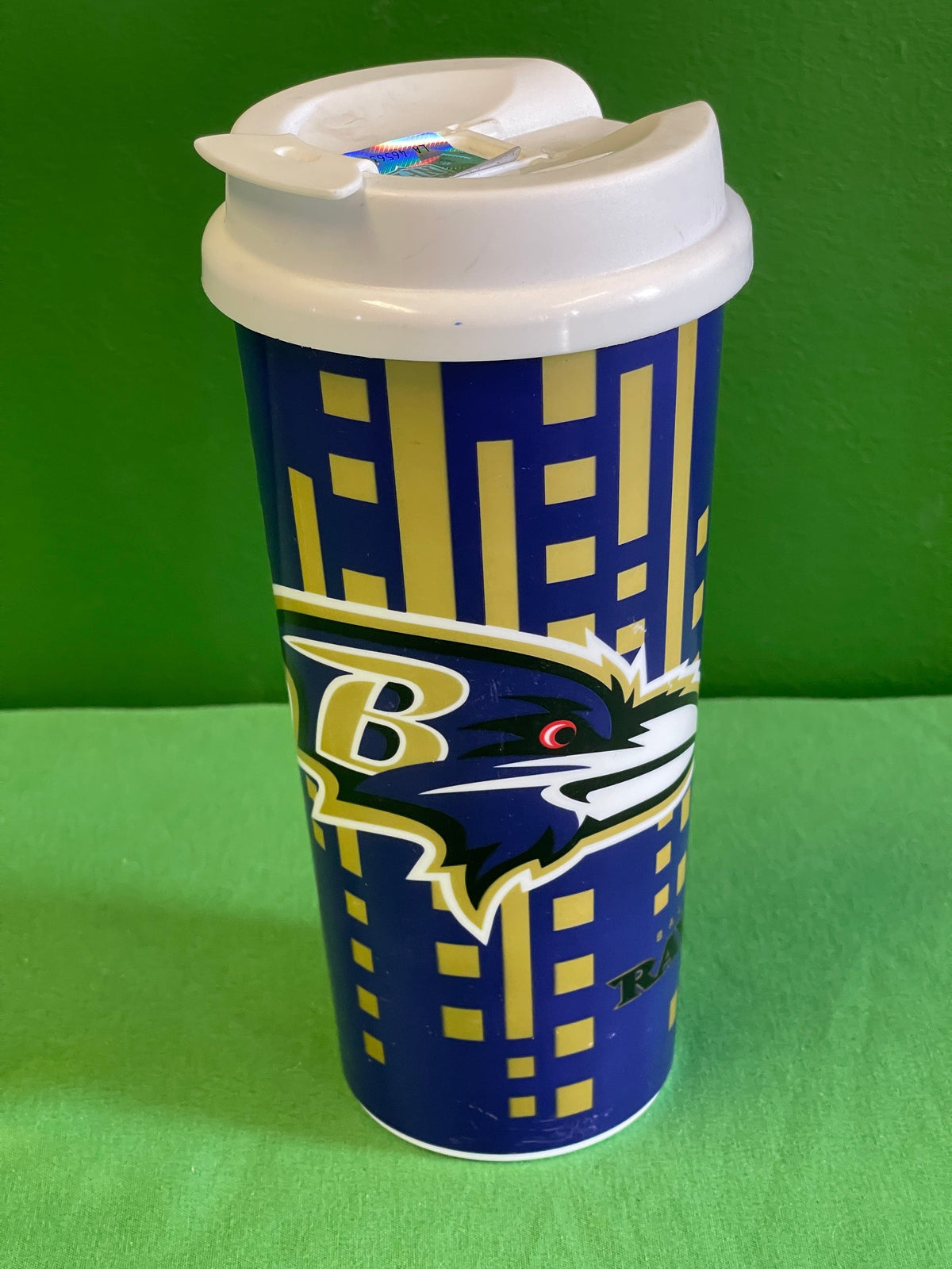 NFL Baltimore Ravens 16 oz Double Wall Plastic Travel Cup NWT