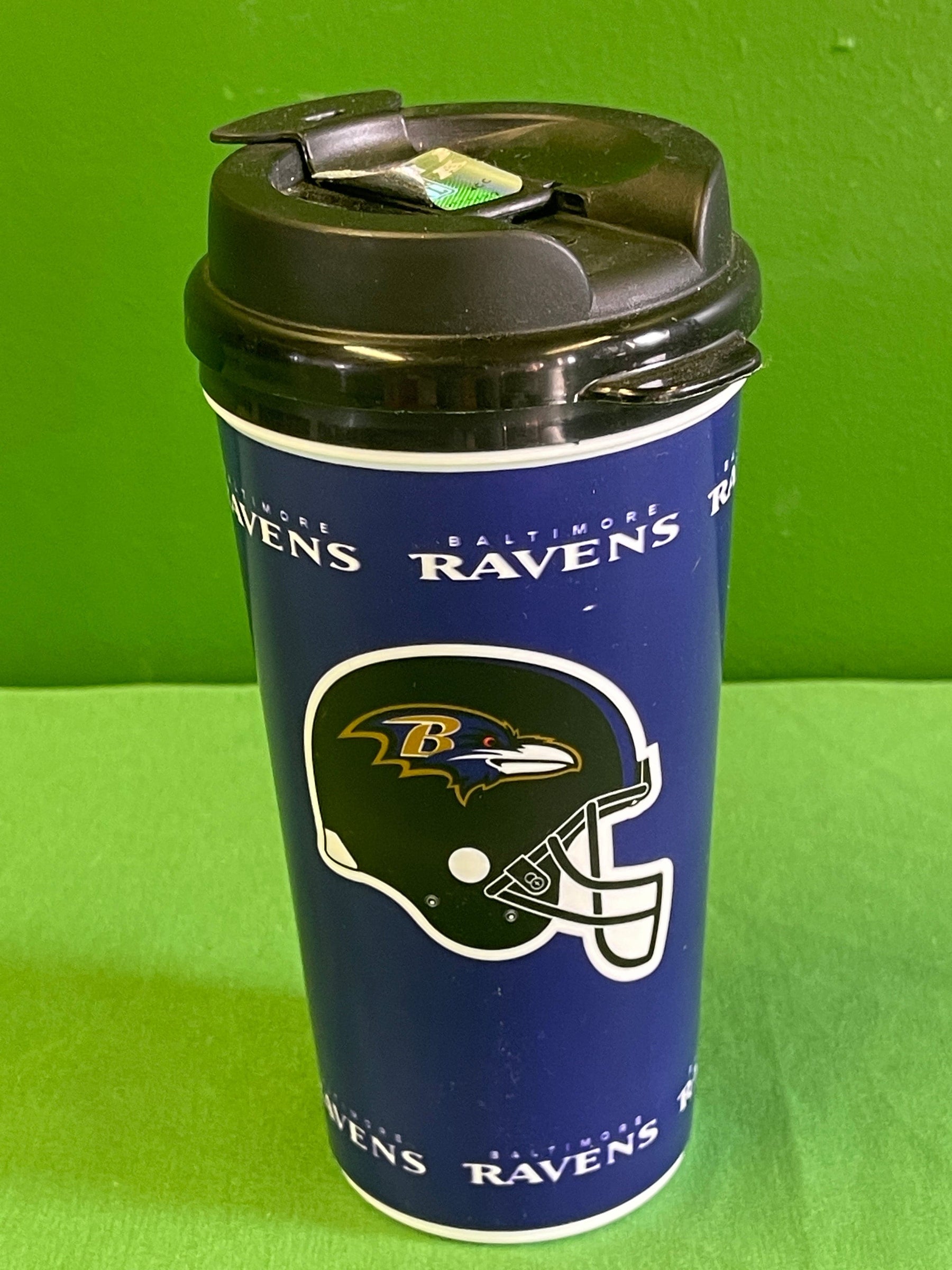 NFL Baltimore Ravens 16 oz Double Wall Plastic Travel Cup NWT