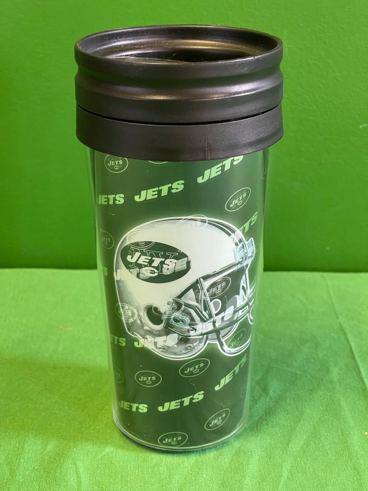 NFL New York Jets 12 oz Double Wall Plastic Travel Cup NWT