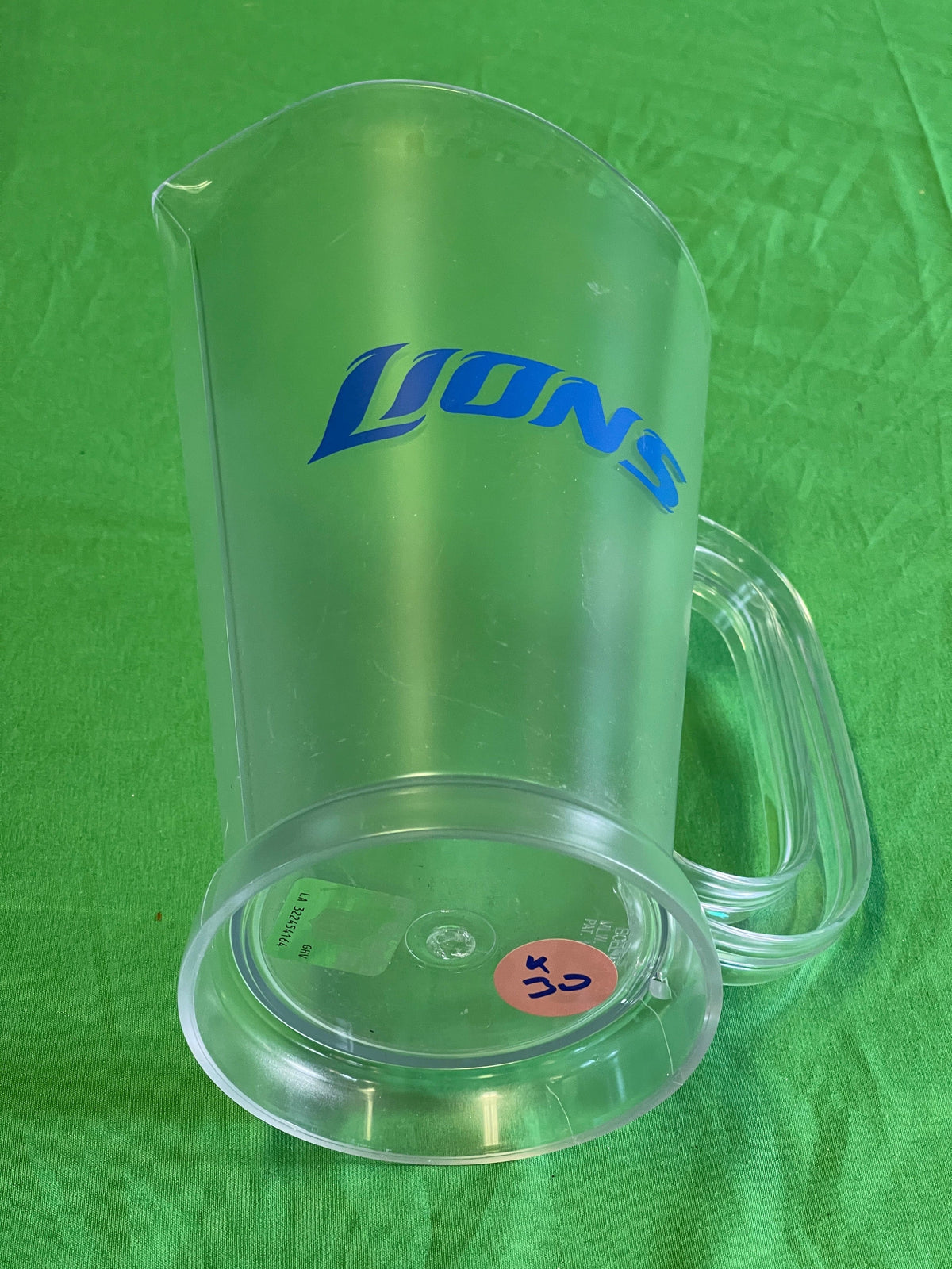 NFL Detroit Lions Plastic Beer Pitcher/Jug NWOT