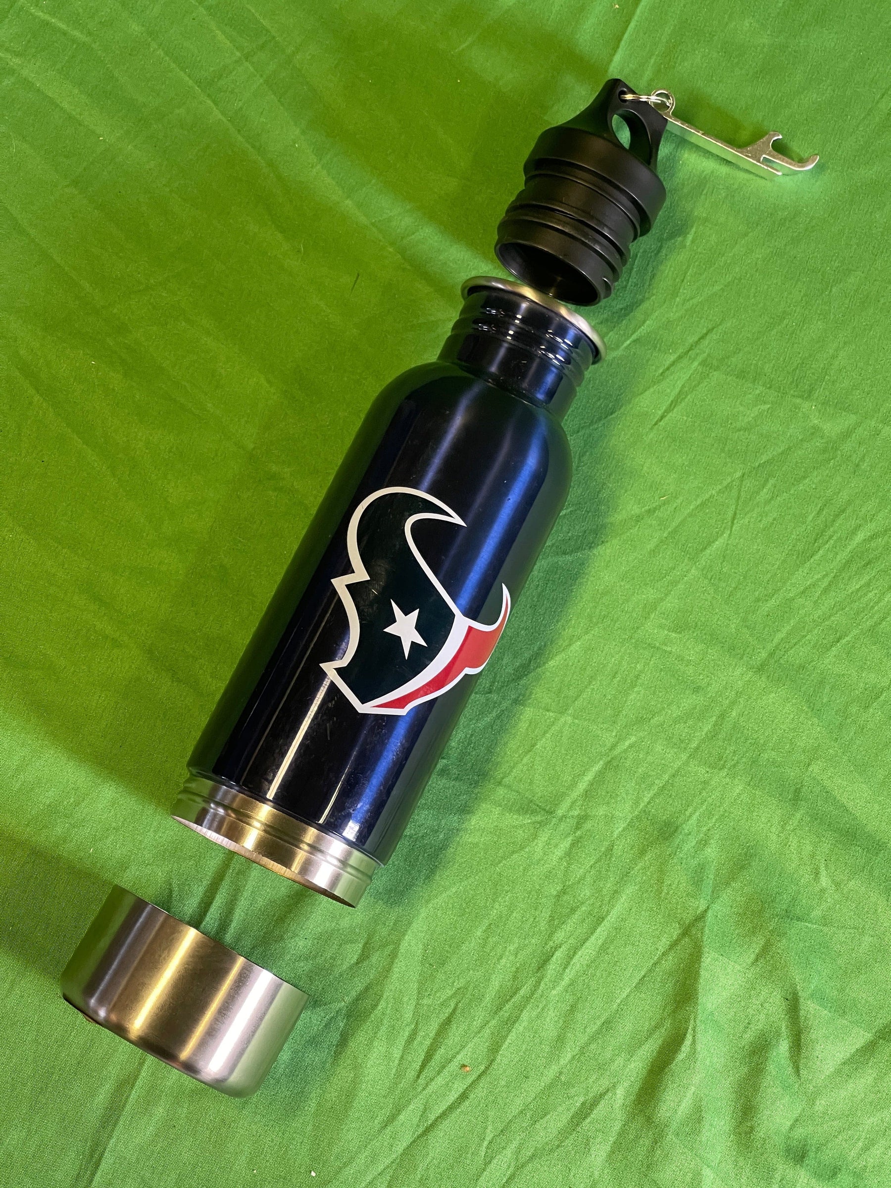 NFL Houston Texans Metal Bottle Chiller w/Opener NWOT