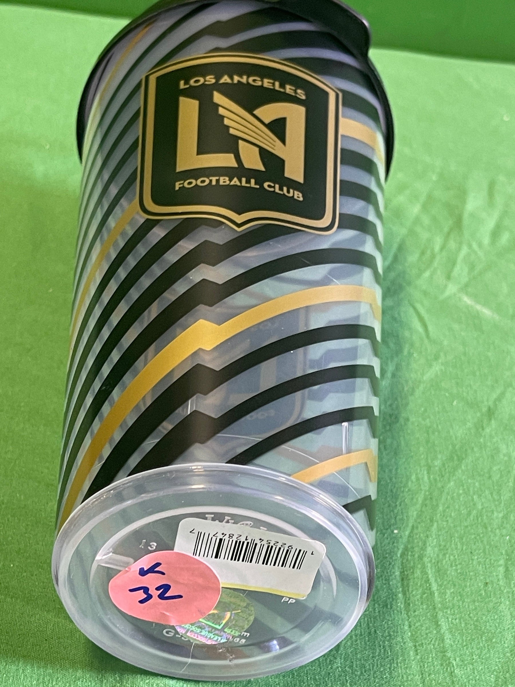 MLS Los Angeles FC Football Club 32 oz Plastic Tumbler w/Lid NWT