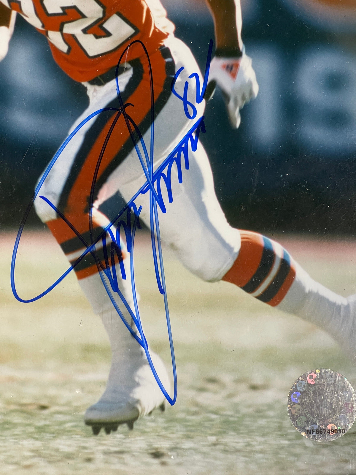 NFL Denver Broncos Vance Johnson #82 COA Autographed 8x10 Photo in Frame