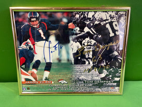 NFL Denver Broncos Jason Elam #1 Dempsey 63 Yard FG COA Autographed Photo