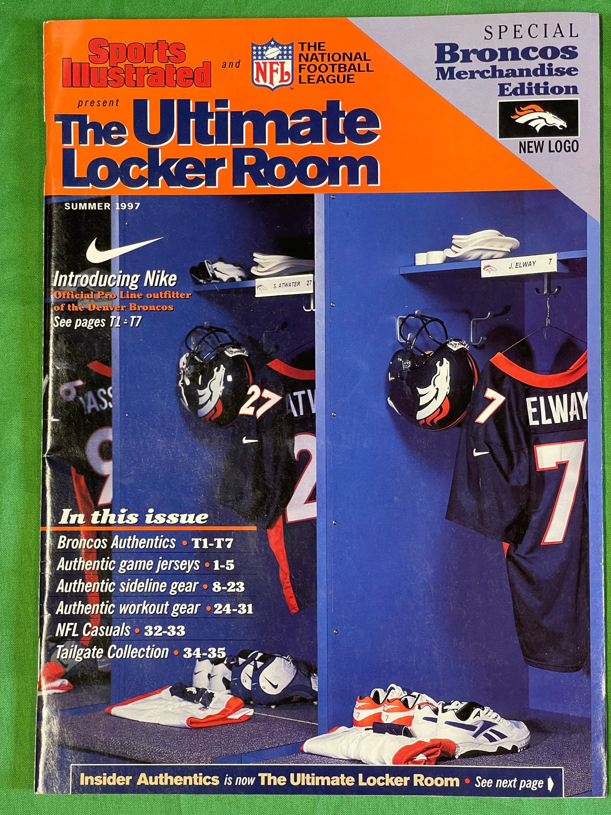 NFL Denver Broncos Vintage 1996-97 "Locker Room" Football Catalogues/Magazines