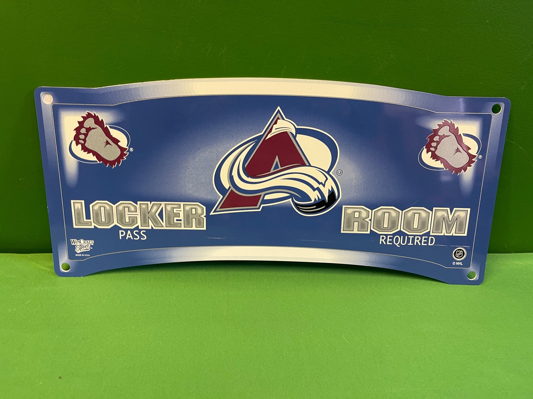 NHL Colorado Avalanche Locker Room Plastic Sign