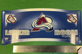 NHL Colorado Avalanche Locker Room Plastic Sign