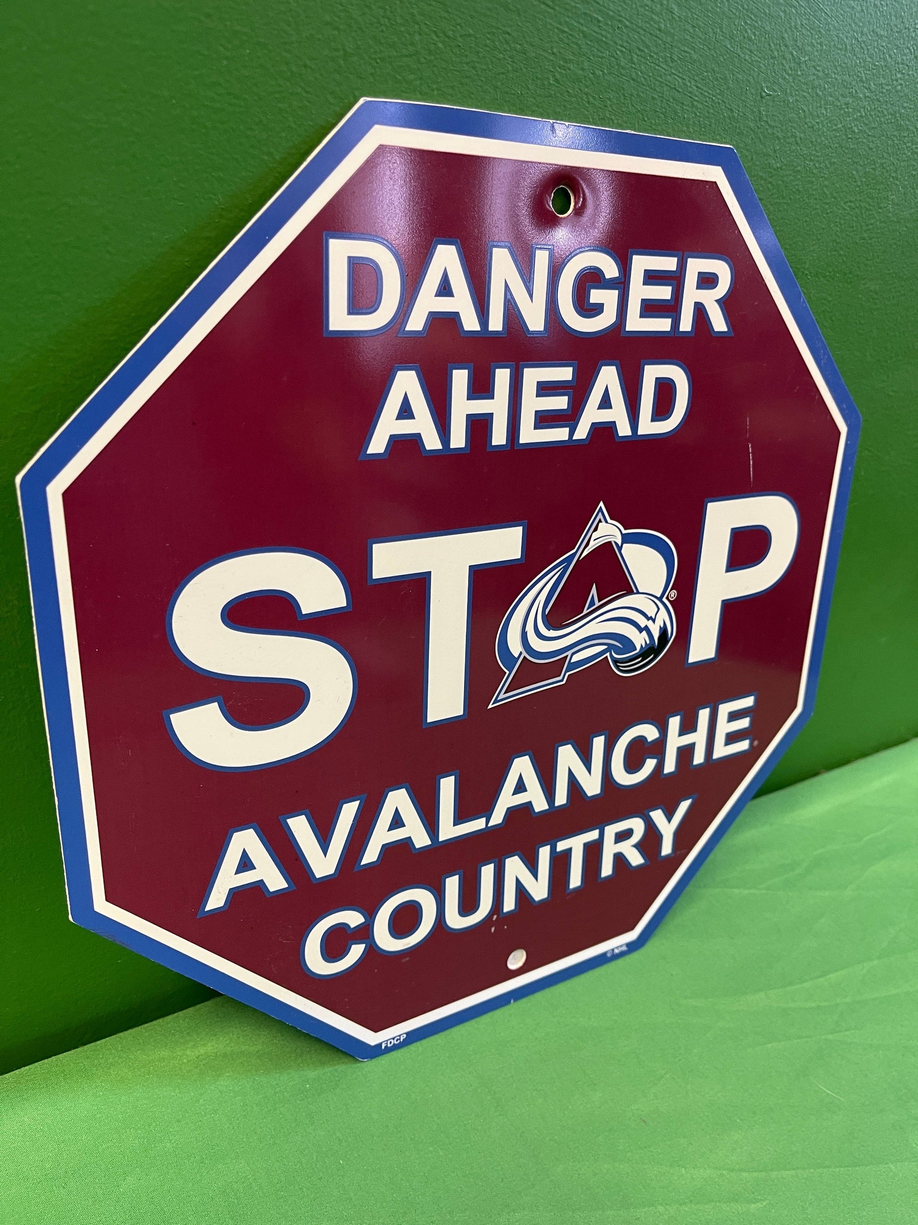 NHL Colorado Avalanche Stop Avalanche Country Plastic Sign