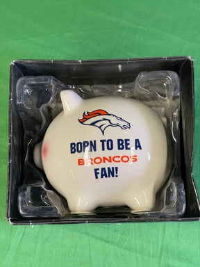 NFL Denver Broncos "Born to Be a Fan" Piggy Bank/Money Box NWT