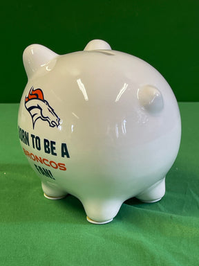 NFL Denver Broncos "Born to Be a Fan" Piggy Bank/Money Box NWT