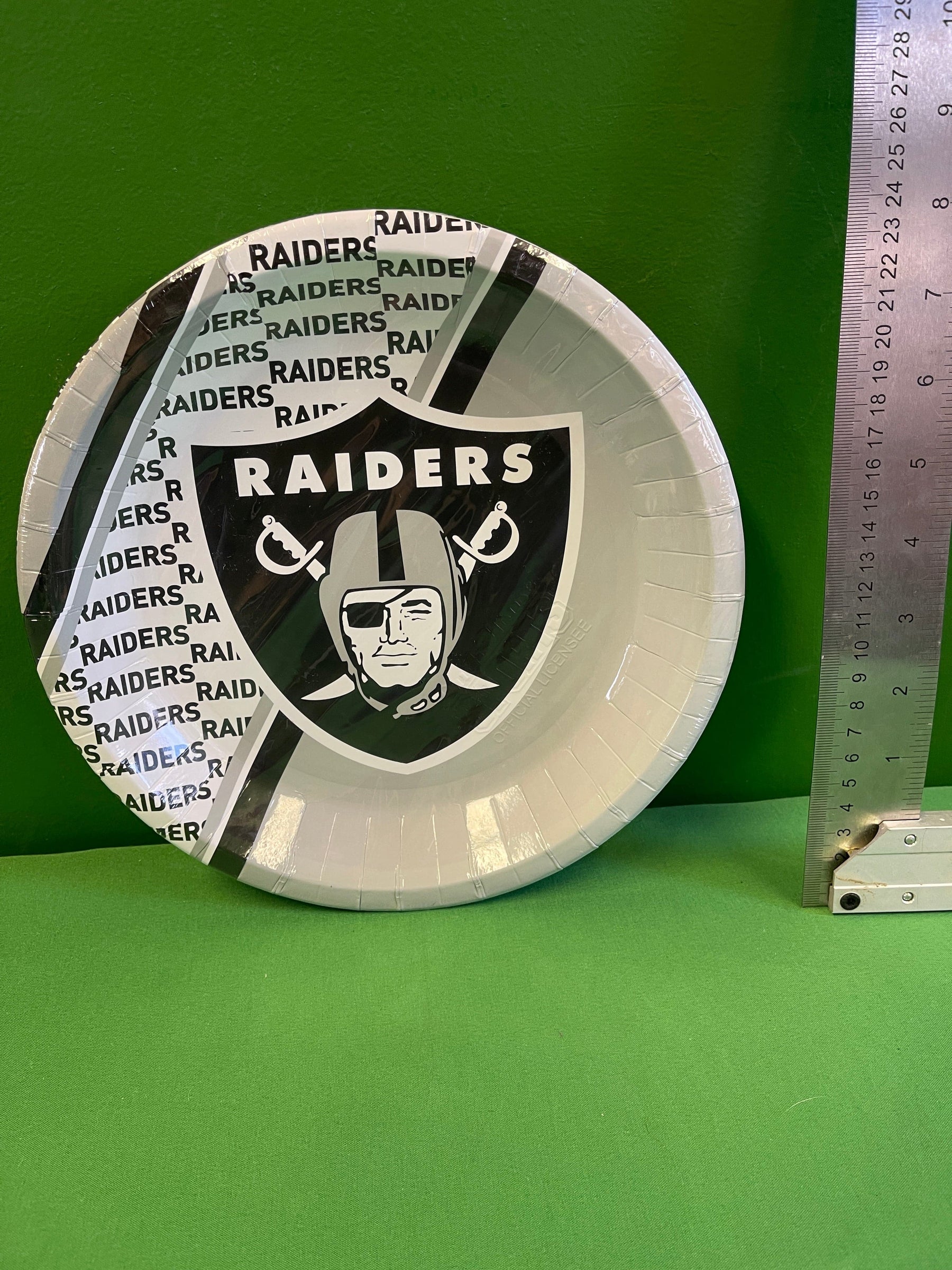 NFL Las Vegas Raiders Set of 8 9.75" Disposable Party Paper Plates NWT