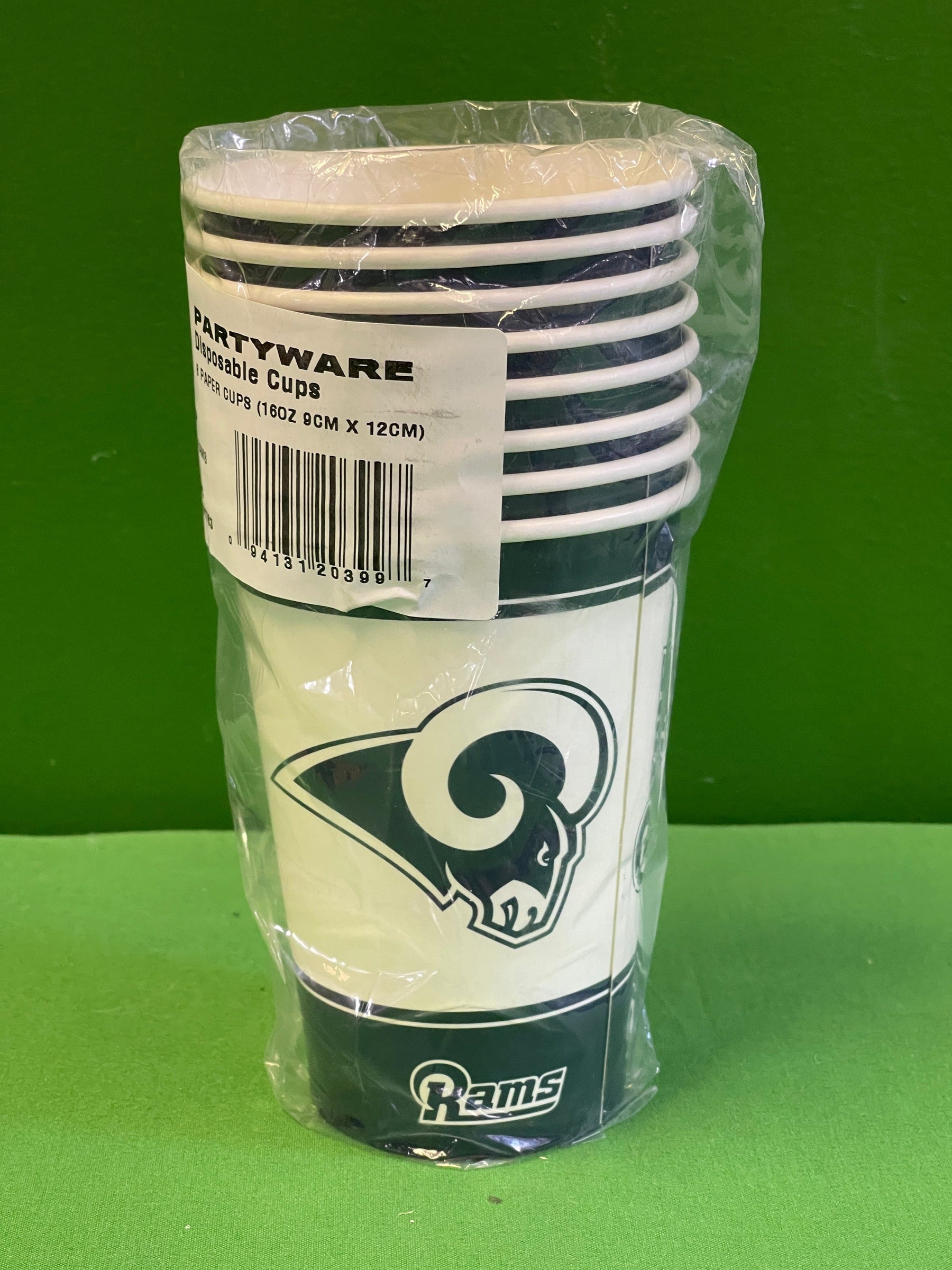 NFL Los Angeles Rams Set of 8 16 oz Disposable Party Paper Cups NWT