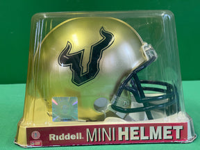 NCAA South Florida USF Bulls Riddell 2010 Gold Mini Helmet NWT