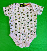 John Deere Pink Tractor Pattern Bodysuit/Vest Infant Baby 6-9 Months