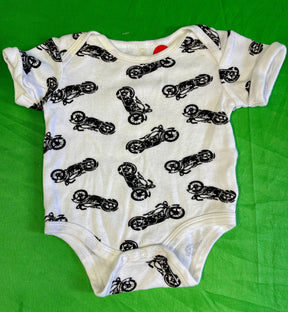 Motorbike Pattern Bodysuit/Vest Infant Baby 0-3 Months