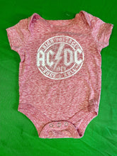 ACDC Distressed Heathered Red Bodysuit/Vest Infant Newborn