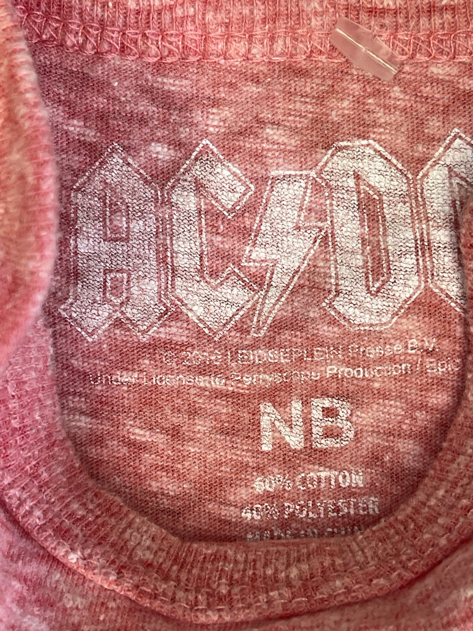 ACDC Distressed Heathered Red Bodysuit/Vest Infant Newborn