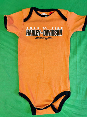 Harley Davidson "Born to Ride" Orange Bodysuit/Vest 18 Months