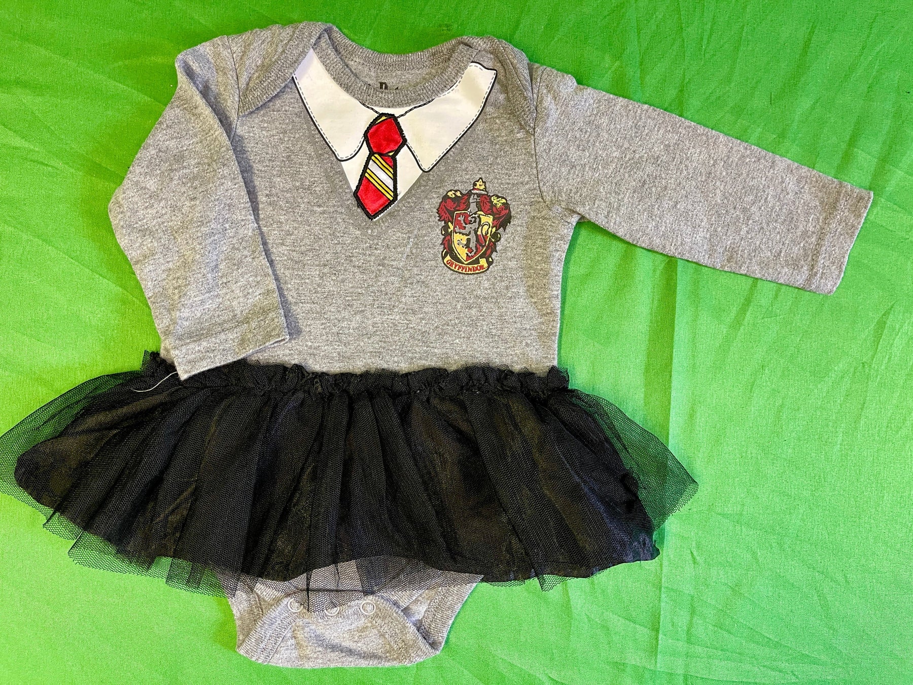 Harry Potter Gryffindor Uniform Tutu L/S Bodysuit/Vest 0-3 Months