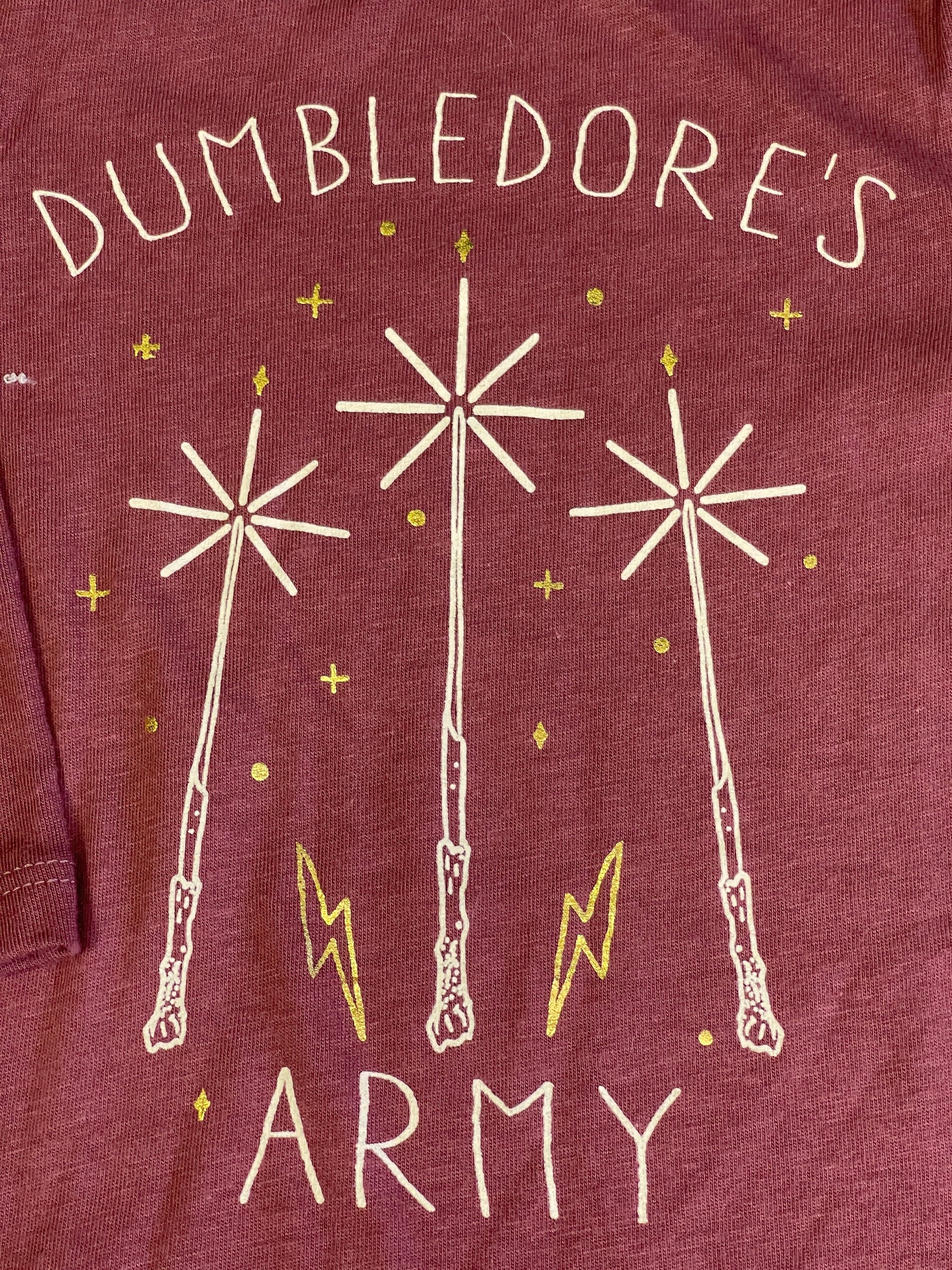 Harry Potter Dumbledore's Army Shiny L/S Bodysuit/Vest 6-9 Months NWT