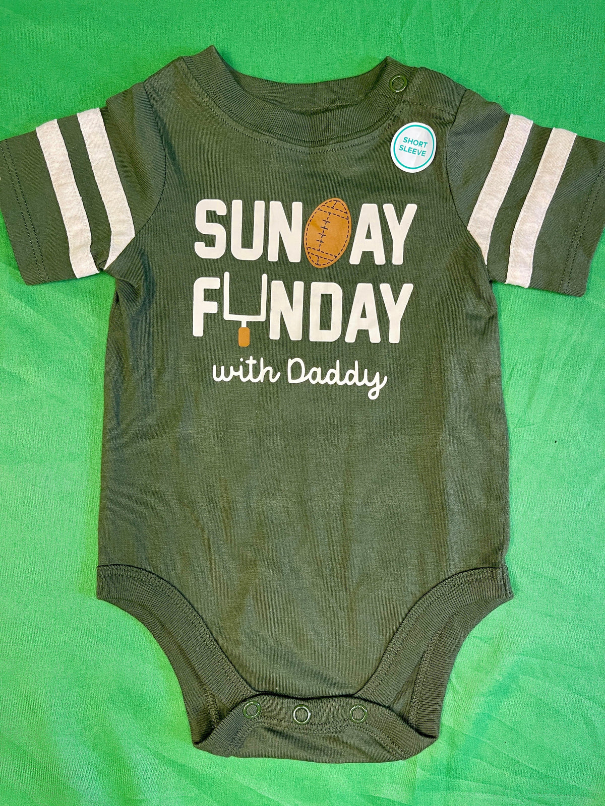 American Football "Sunday Funday with Daddy" Bodysuit/Vest 0-3 Months NWT