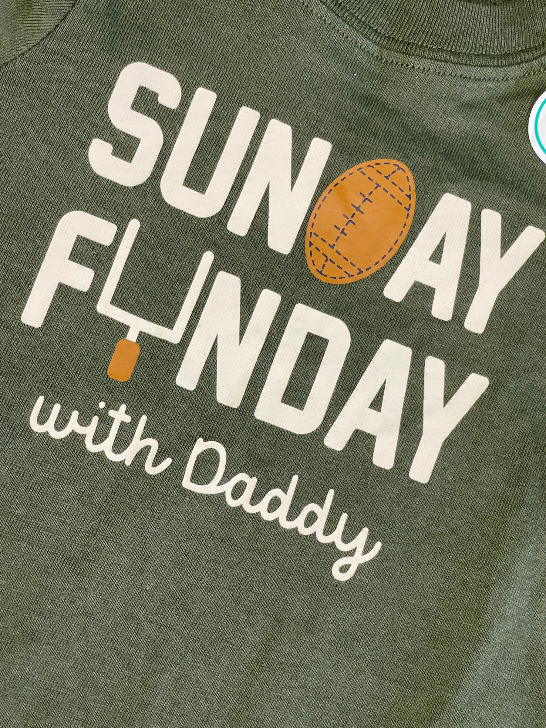 American Football "Sunday Funday with Daddy" Bodysuit/Vest 0-3 Months NWT