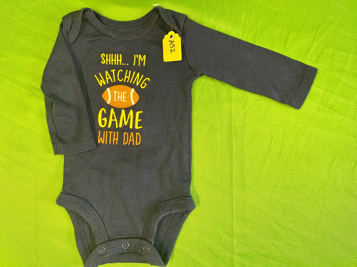 American Football "Watching the Game with Dad" L/S Bodysuit/Vest Infant Newborn