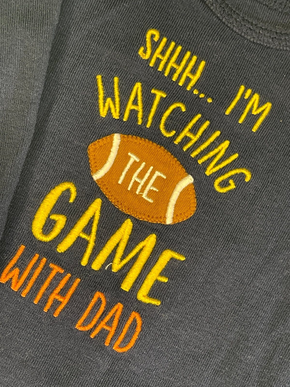 American Football "Watching the Game with Dad" L/S Bodysuit/Vest Infant Newborn