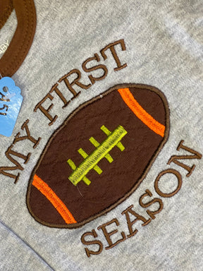 American Football "My First Season" L/S Bodysuit/Vest Infant Baby 3 Months