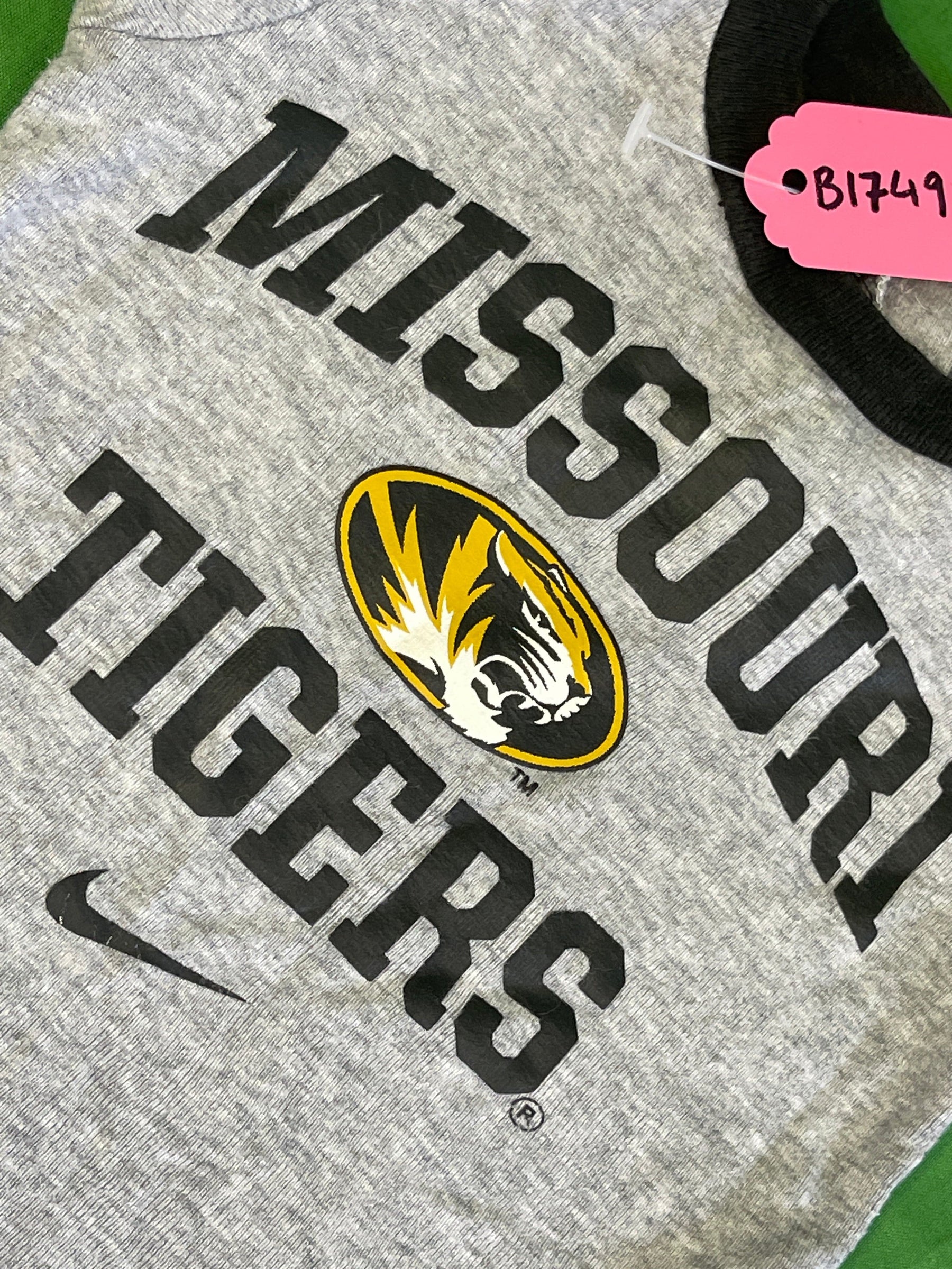 NCAA Missouri Tigers 100% Cotton Bodysuit/Vest Infant Baby 3-6 Months