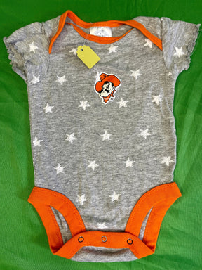 NCAA Oklahoma State Cowboys Star Pattern Bodysuit/Vest Infant Baby 3-6 Months